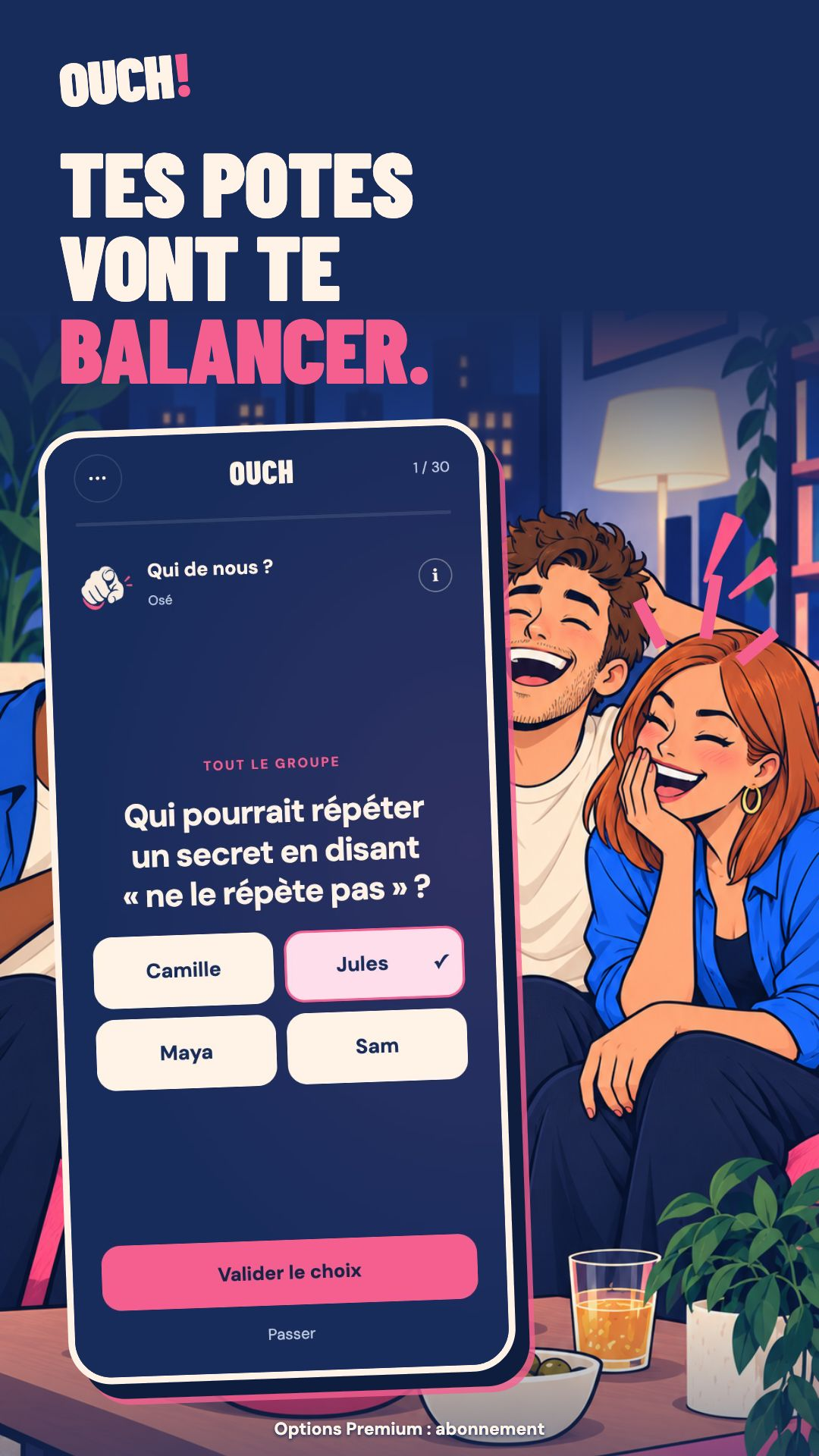 Qui de nous : vote pour une personne du groupe