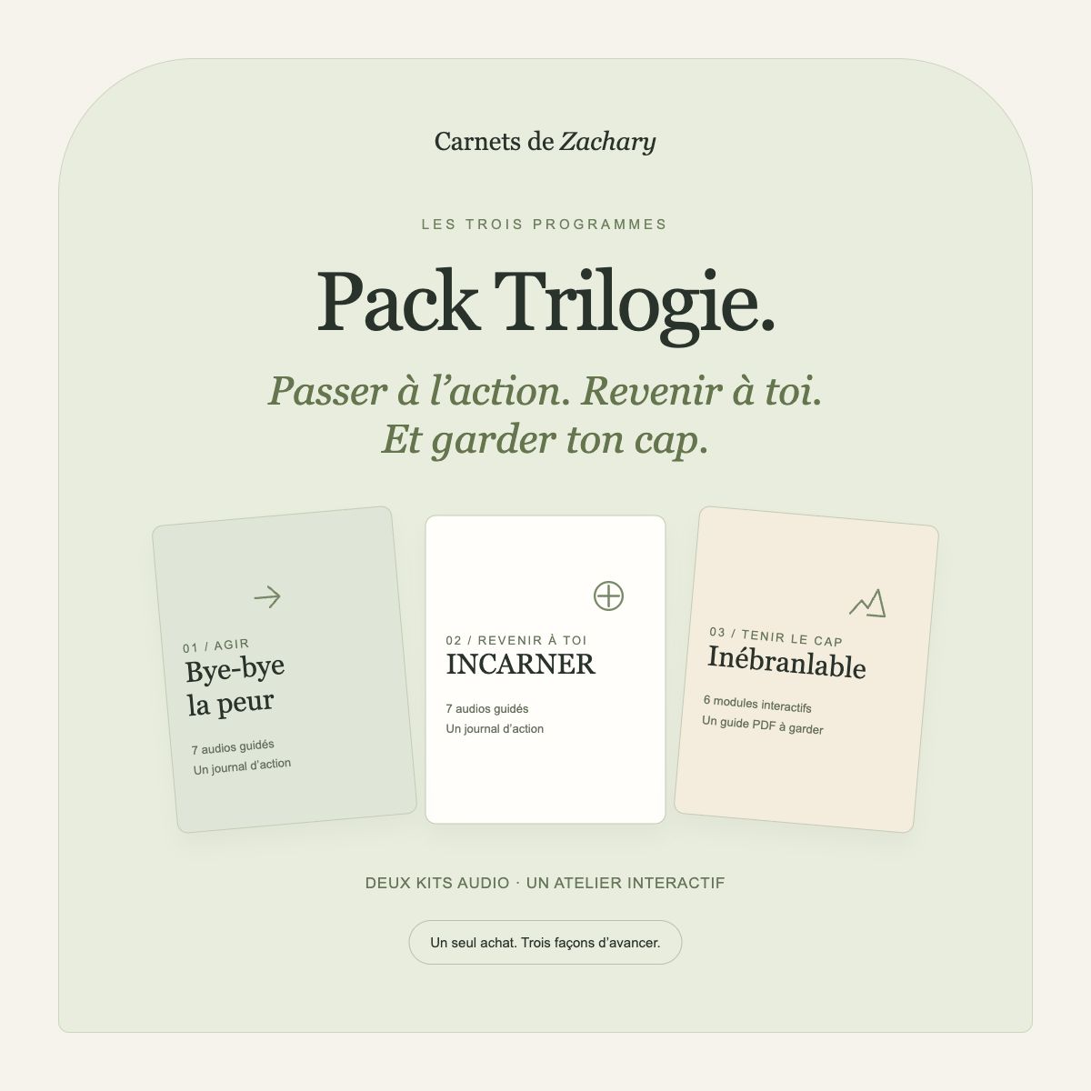 Pack Trilogie : les trois programmes complets